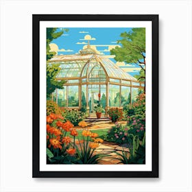 Jardin Botanique De Montreal Gardens Illustration 2 Art Print