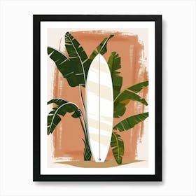 Surfboard In The Sand Art Print