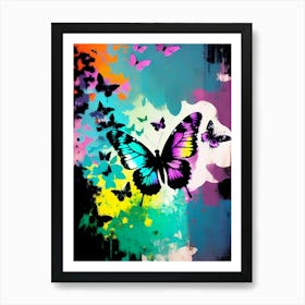 Colorful Butterflies 89 Art Print