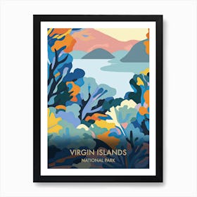 Virgin Islands National Park Travel Poster Matisse Style 1 Art Print