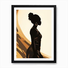 Silhouette Of A Woman 2 Art Print