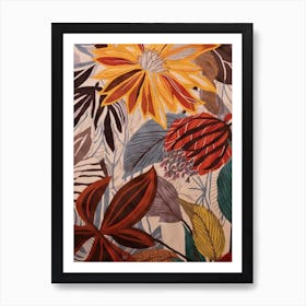 Fall Botanicals Bee Balm 3 Art Print