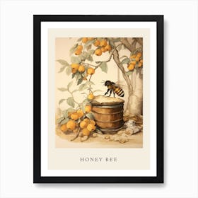 Beatrix Potter Inspired  Animal Watercolour Honey Bee 1 Art Print