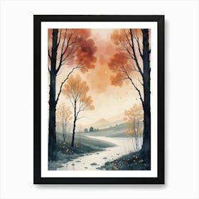 Autumn Landscape Painting Art Print