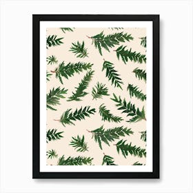 Pattern Poster Holly Fern 1 Art Print