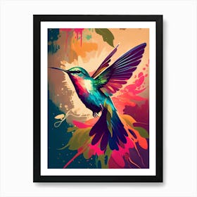 Colorful Hummingbird Art Print