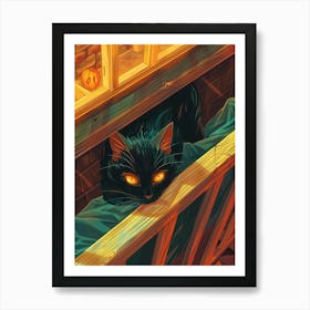 Halloween Cat Art Print