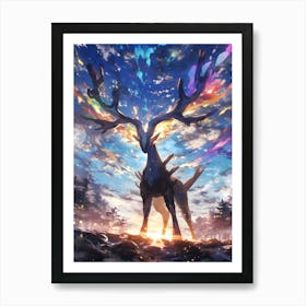 Xerneas S From Pokemon Art Print