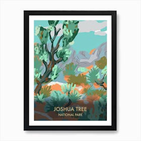 Joshua Tree National Park Travel Poster Matisse Style 2 Art Print