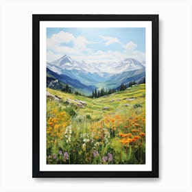 Wildflowers In The Mountains 4 Art Print