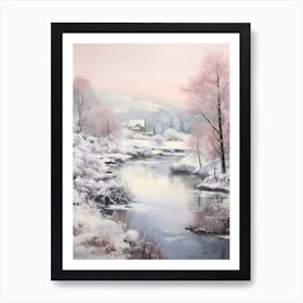 Dreamy Winter Painting The Lake District England 3 Art Print