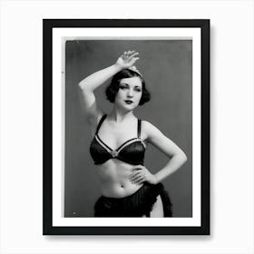 1920's Burlesque Dancer ~Reimagined 75 Art Print