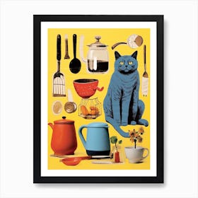 Cats And Kitchen Lovers 9 Art Print