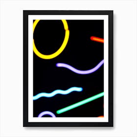 Neon Lights Stock Videos & Royalty-Free Footage 1 Art Print