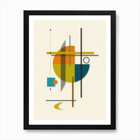 Mid Century Modern Shapes Print 1 Art Print