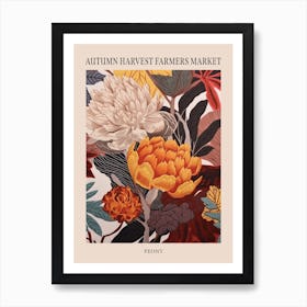 Fall Botanicals Peony 4 Poster Art Print