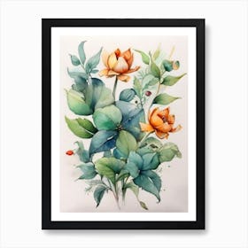 Beautiful Flower Painting Art Print