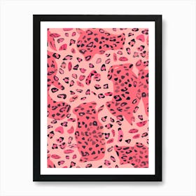 Pink Leopard Print Art Print