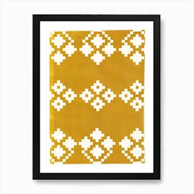 Geometric Pattern Yellow Art Print