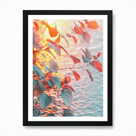 Sunset By The Water Art Print