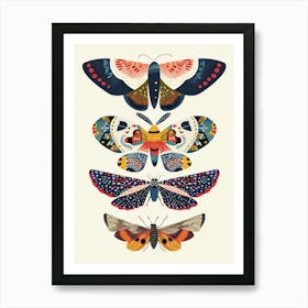 Colourful Insect Illustration Butterfly 16 Art Print