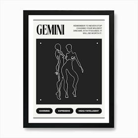 Gemini Zodiac Sign Art Print