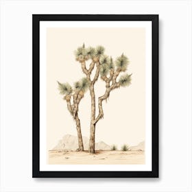  Minimalist Joshua Trees 1 Art Print