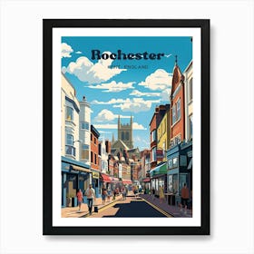 Rochester Kent England Summer Modern Travel Art Art Print