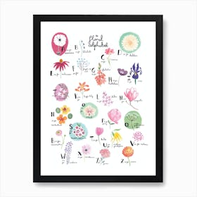 Floral Alphabet 1 Art Print