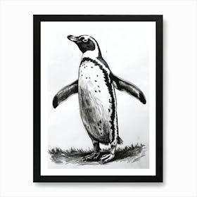 King Penguin Standing On Tiptoes 3 Art Print