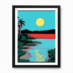 Minimal Design Style Of Bali, Indonesia 2 Art Print