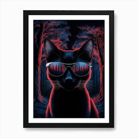 Cat In The Woods Art Print