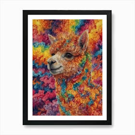 Rainbow Llama 1 Art Print