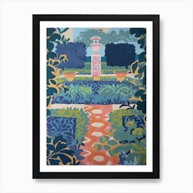 Hidcote Manor Garden, United Kingdom, Painting 1 Art Print