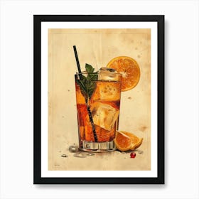 Aperol Spritz Orange 128 Art Print