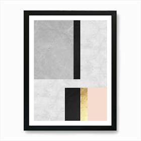 Geometric textures composition 11 Art Print