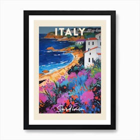 Sardinia Italy 3 Fauvist Painting Travel Poster Art Print