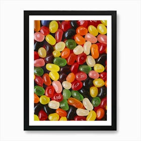 Jelly Beans Candy Sweets Pattern 4 Art Print