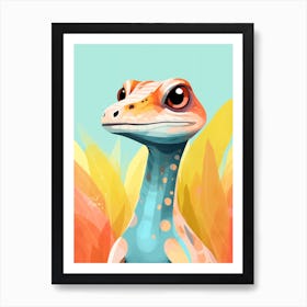 Colourful Dinosaur Coelophysis 2 Art Print