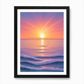 Sunset Over The Ocean Art Print