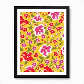 Petunia Floral Print Retro Pattern 1 Flower Art Print