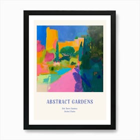 Colourful Gardens Bok Tower Gardens Usa 3 Blue Poster Art Print