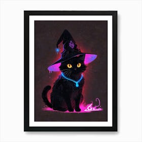 Witch Cat 3 Art Print