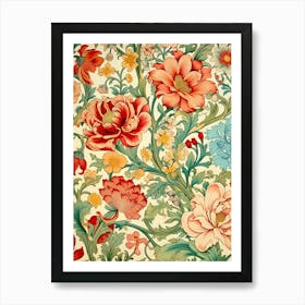 Floral Wallpaper 249 Art Print