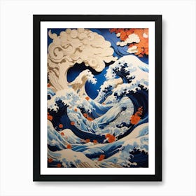 The Great Wave off Kanagawa - Aboriginal Dreamtime 2 Art Print