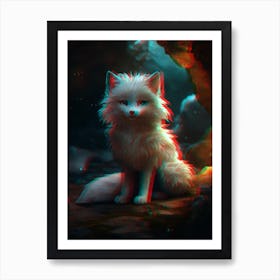 Fox In 3d Art Print