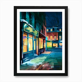 Night In Paris, Anime Art Lofi Art Print