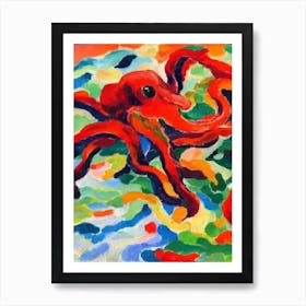 Pacific Octopus Matisse Inspired Art Print