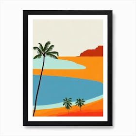 Cha Am Beach Thailand Midcentury Poster