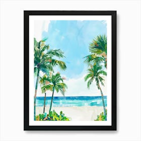 Travel Poster Happy Places Miami Beach 2 Art Print